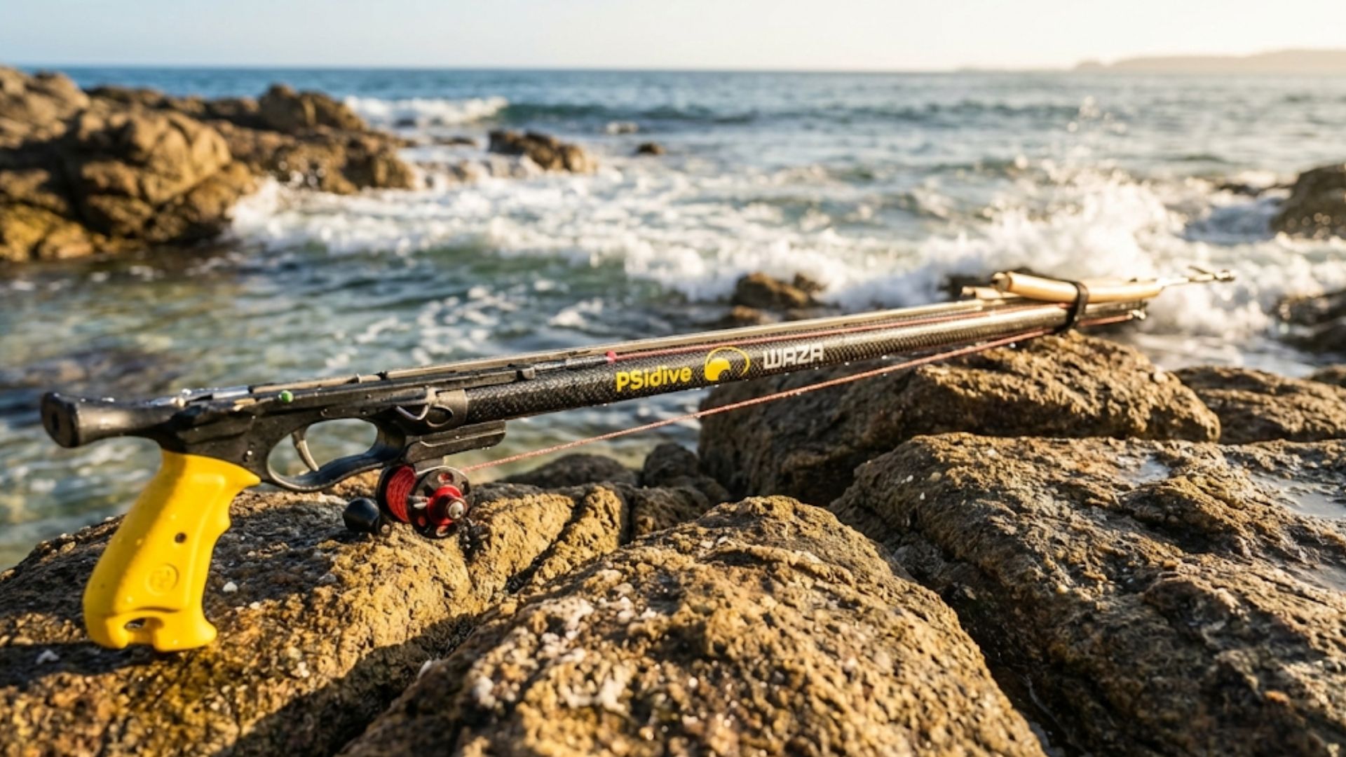 Fusil Waza Carbon PS Dive | cabezal Hydra cerrado y goma paralela